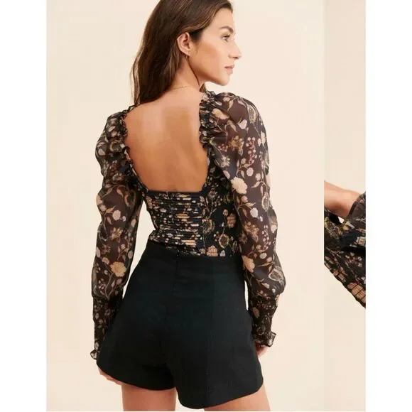 New Free People Intimately‎ Brunch Date Bodysuit Sweetheart Neckline Size S - Picture 4 of 15